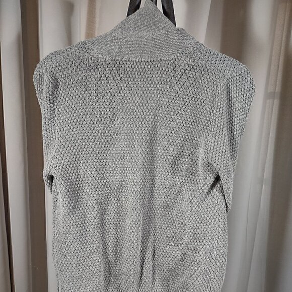 Lucky Brand Grayish Silver Button Down Cotton Blend Sweater Size M - Picture 8 of 10